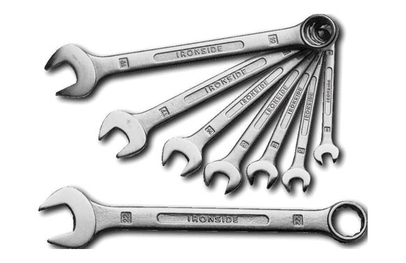 LLAVE COMBINADA, JUEGO DE 8 PIEZAS CROMO VANADIO DE 8 A 22 MM.