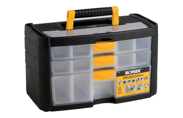 ORGANIZADOR PLASTICO 240 X 400 X 200 MM. 3 CAJONES / 2 PEQUEÑOS Y 1 GRANDE