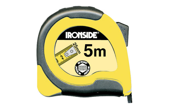 FLEXOMETRO ABS / BICOMPONENTE 5 M X 25 MM. CON FRENO, CINTA IMPRESA A DOS CARAS
