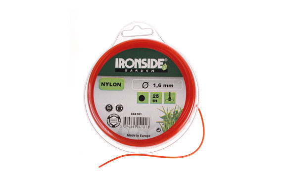 HILO NYLON REDONDO Ø 1,6 MM., 25 M. ROJO