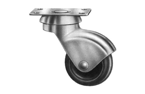 RUEDA GIRATORIA PLASTICO PLETINA 50X33 Ø 25 MM