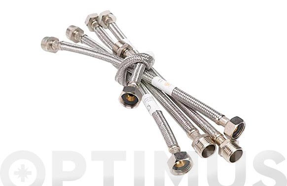 CONEXION INOXIDABLE H3/8-H1/2 20 CM