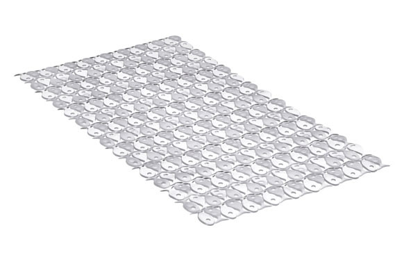 ALFOMBRA BAÑO TRASLUCIDAD PVC VENTOSAS 36X70 CM