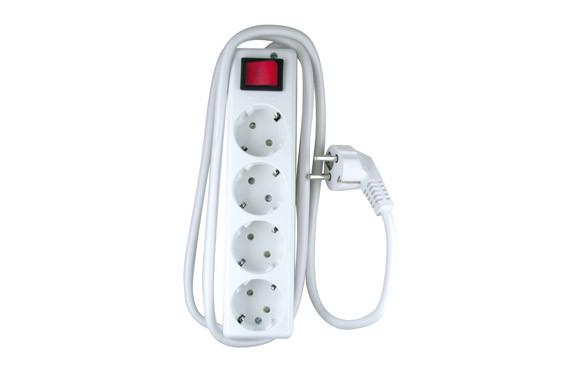 BASE MULTIPLE ECO CON INTERRUPTOR 4 TOMAS 1,5 MT