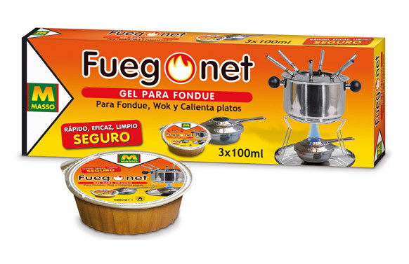 GEL PARA FONDUE FUEGO NET 3 X 100 ML