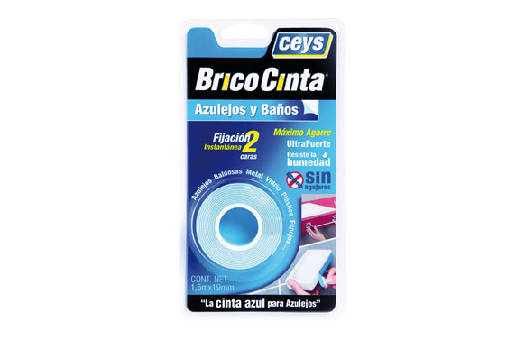 CINTA DOBLE CARA BRICOCINTA AZULEJOS 1,5 M X 19 MM