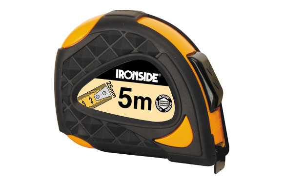 FLEXOMETRO 5 M X 25 MM CON AUTO FRENO ANTI CHOQUE, CINTA IMPRESA DOS CARAS