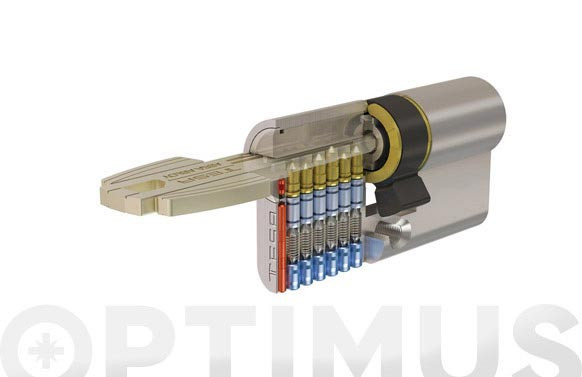 CILINDRO T60 NIQUEL LLAVE PUNTOS 40-40