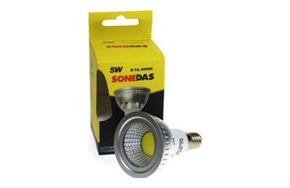 LAMPARA LED COB 5W E14 350LM - LUZ DIA (6000K)