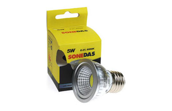 LAMPARA LED COB 5W E27 350LM - LUZ DIA (6000K)