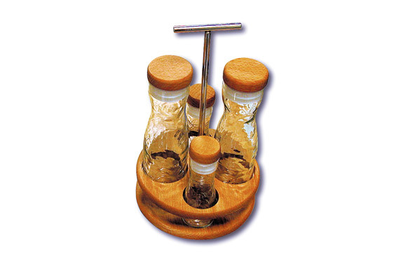 VINAGRERA MOD.PLEC BASE MADERA