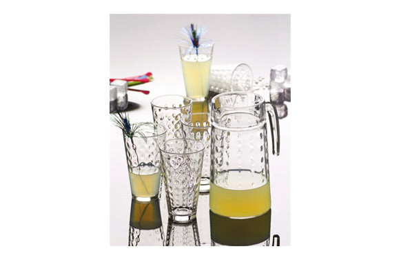 JARRO VIDRIO + VASO REFRESCO BULLE 7 PIEZAS