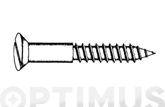 TIRAFONDO CABEZA PLANA ZINCADO 2,50X12 MM
