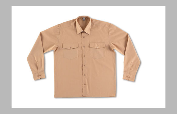 CAMISA TERGAL M/LARGA BEIG T 37/38