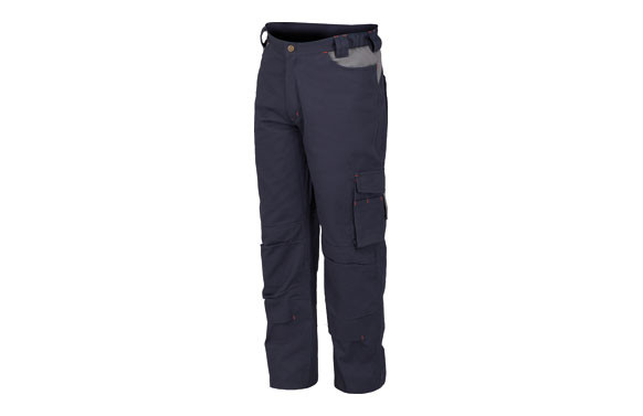 PANTALON LARGO STRETCH SIN PARCHES AZUL T-S