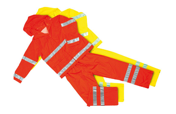CONJUNTO IMP.NYLON C/BANDAS NARANJA T-M