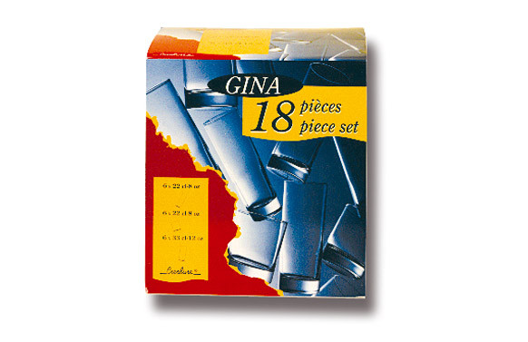 VASO VIDRIO GINA 18 UNIDADES