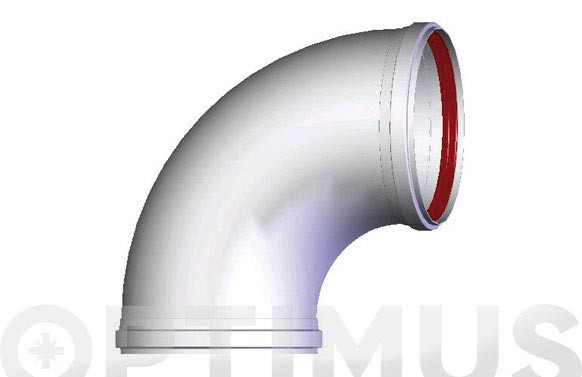 CODO ESMALTADO BLANCO 87º Ø130 MM
