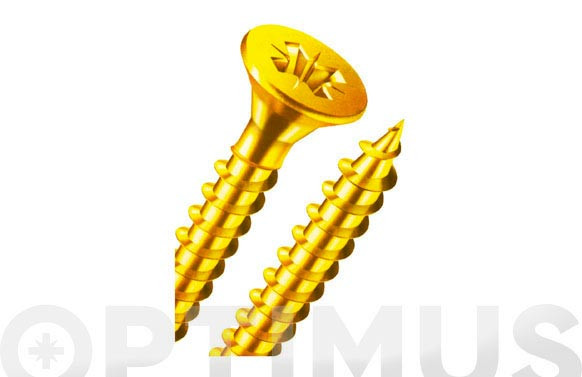 TIRAFONDO BICROMATADO CABEZA PLANA POZIDRIVE 3,5X20 MM