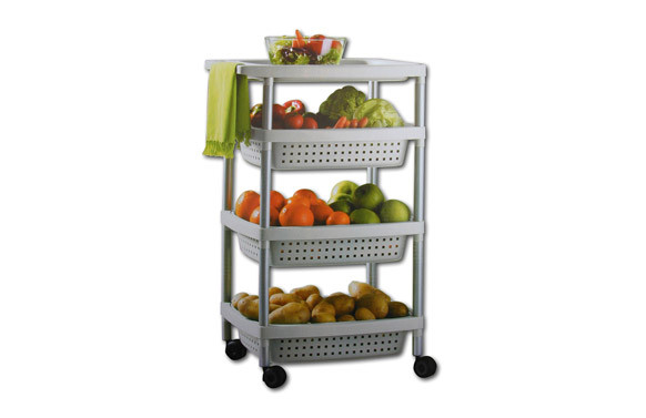 CARRITO VERDULERO 4 CAJONES BLANCO