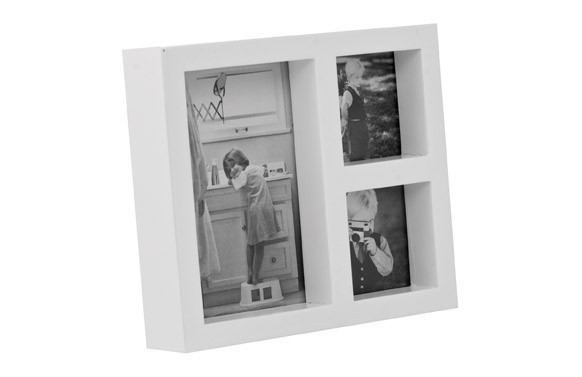 MARCO KASSEL BLANCO MADERA 3 FOTOS-14X16 CM