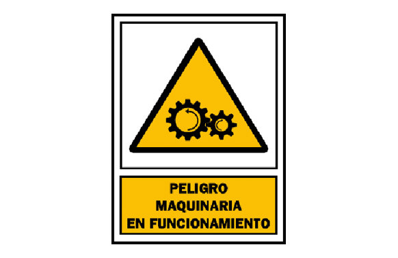 SEÑAL ADVERTENCIA MAQUINA FUNCIONAMIENTO