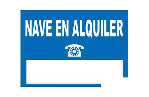 CARTEL 'NAVE EN ALQUILER' 297X420MM