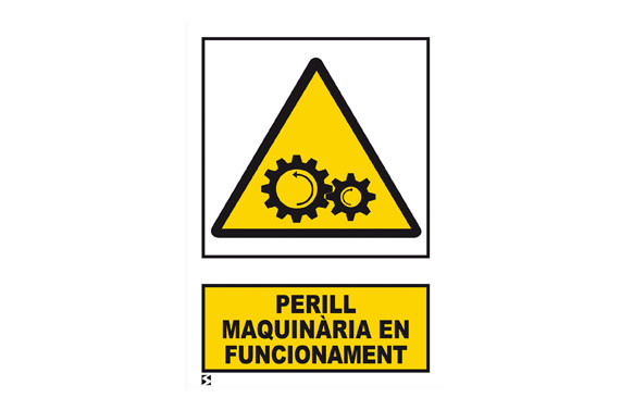SEÑAL ADVERTENCIA MAQUINA FUNCIONAMENT