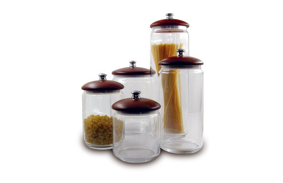 BOTE CRISTAL SPAGHETTI TAPA MADERA