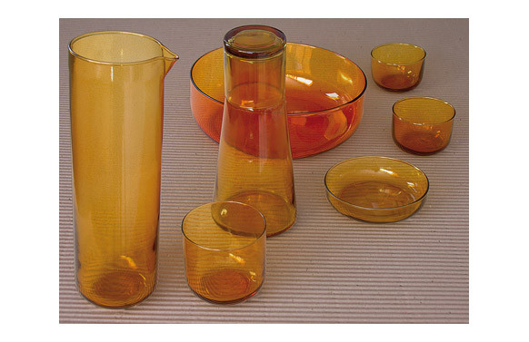 VASO BAJO VIDRIO NARANJA 6 UNIDADES