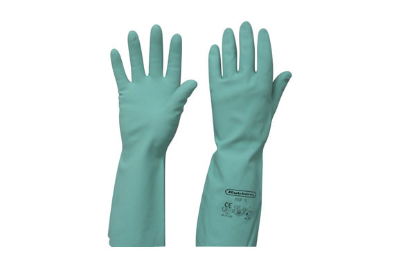 GUANTE NITRILO FLOCADO GREEN MED