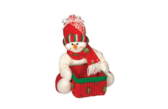 MUÑECO NIEVE CON CESTO 24X20 CM