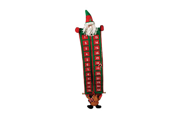 CALENDARIO ADVIENTO PAPA NOEL/RENO 105 CM