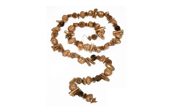 GUIRNALDA FRUTOS SECOS DORADOS 150 CM