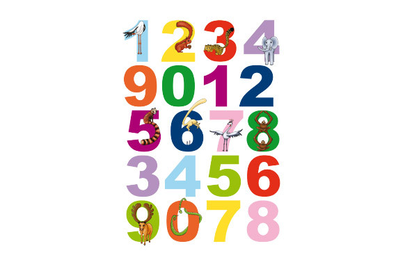 ADHESIVO ESTATICO NUMEROS INFANTIL