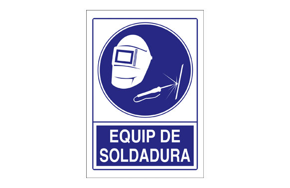 SEÑAL EQUIP DE SOLDADURA---- 210X297PVC