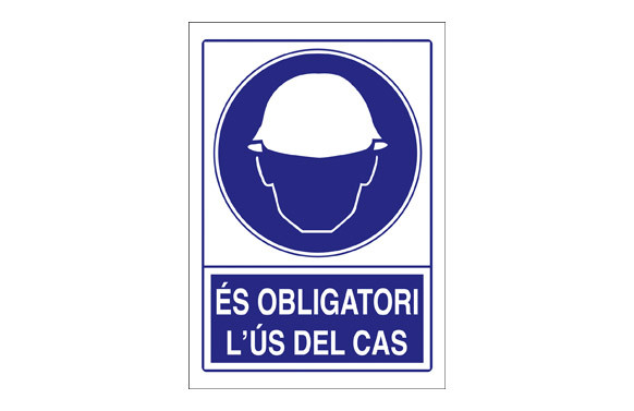 SEÑAL OBLIGACIO CASC---- 210X297PVC