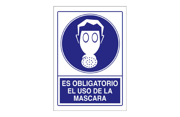 SEÑAL OBLIGACION USAR MASCARA SO-14 210X297PVC