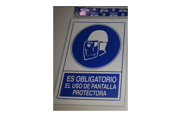 SEÑAL USAR PANTALLA PROTECTOR AZUL OSCURO