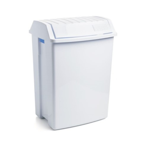 PAPELERA TAPA BASCULANTE 49 L-BLANCO