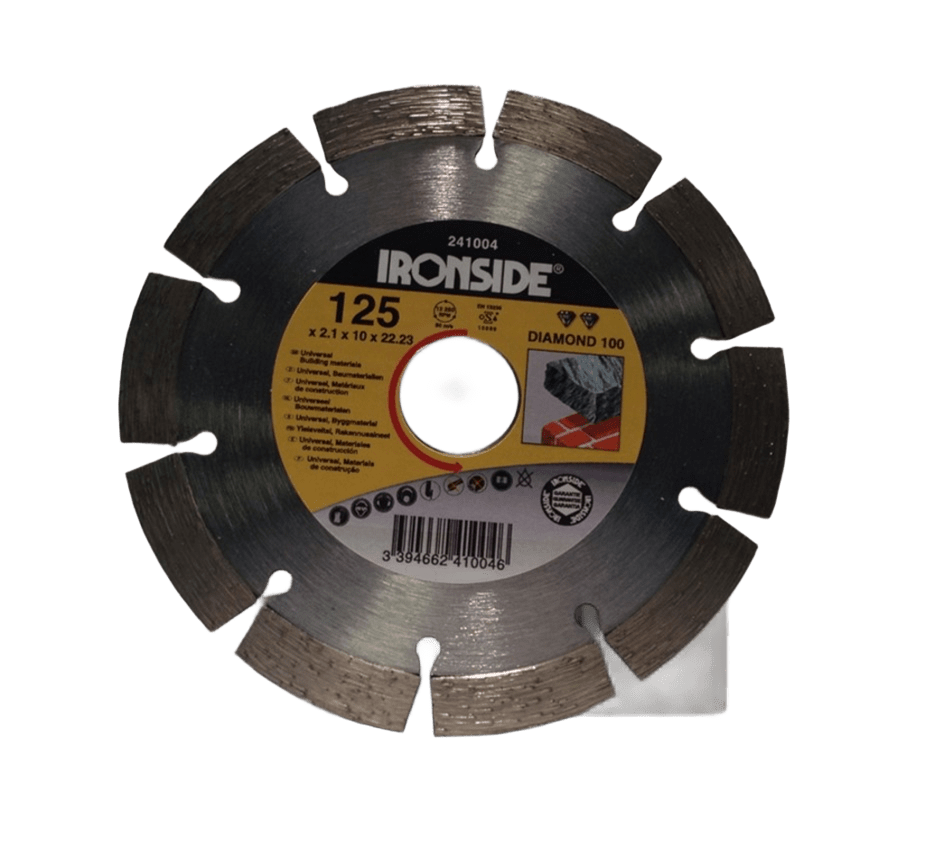 DISCO DIAMANTE 125 X 2,1 X 10 MM. SINTERIZADO DIAMOND 100 PARA MATERIALES DE CONSTRUCCION
