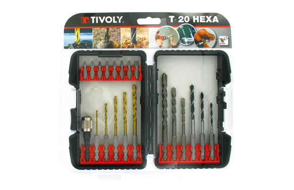 BROCAS MANGO HEXAGONAL+PUNTAS JUEGO 20 PIEZAS T20
