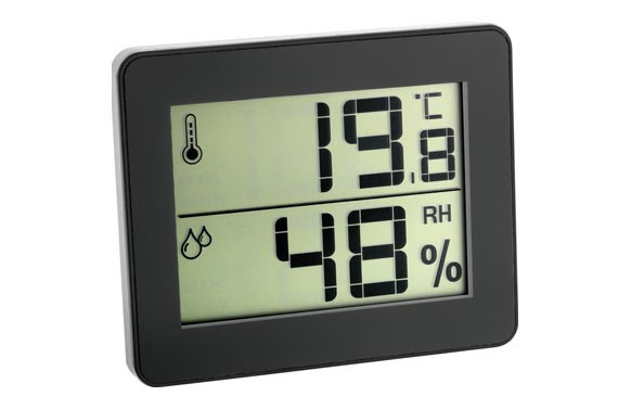 TERMO-HIGROMETRO RELOJ DIGITAL 30.5027.01 NEGRO