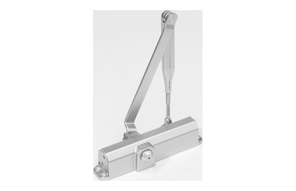 CIERRAPUERTAS BRAZO RETENEDOR TS COMPACT PLATA