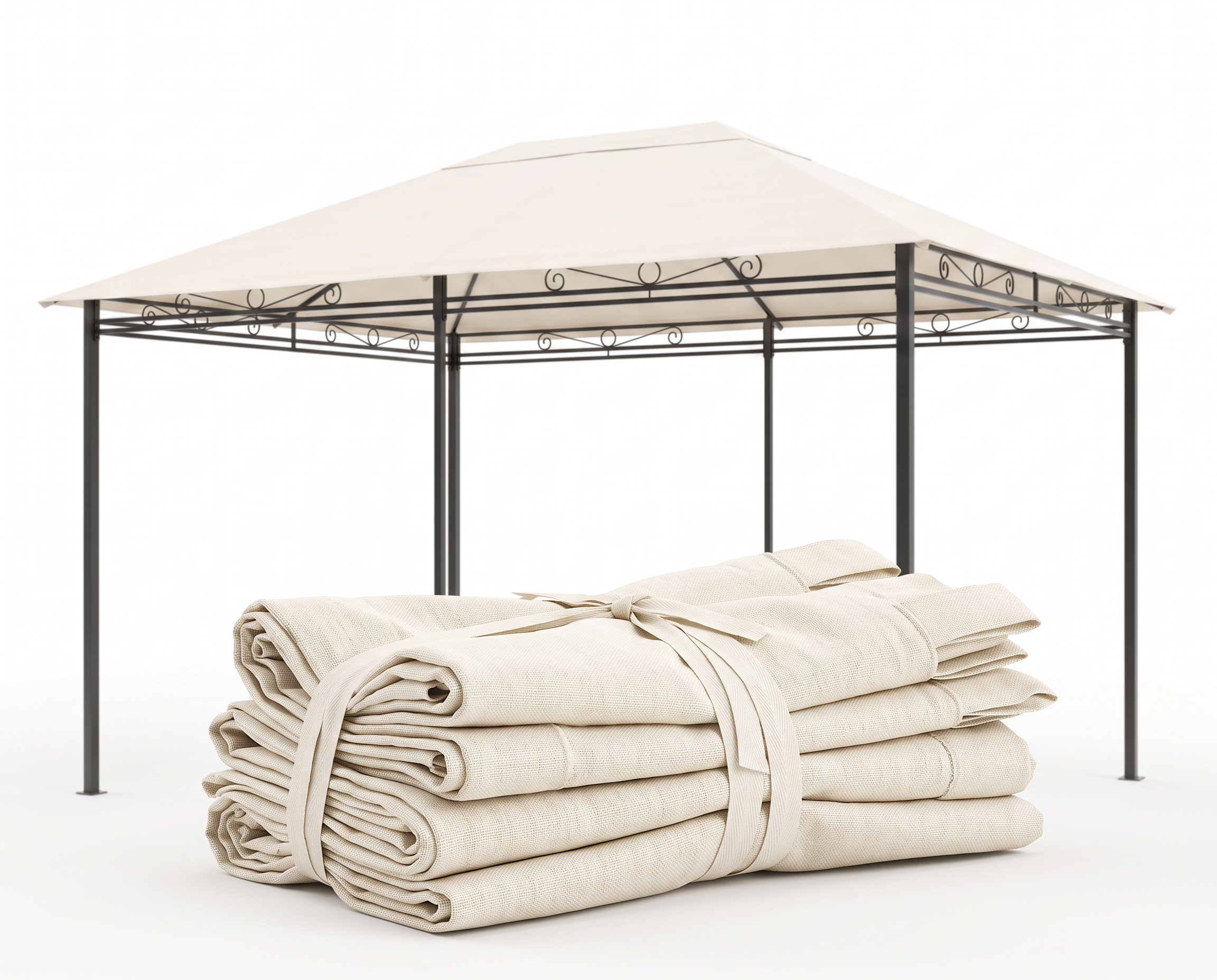 CORTINA RECAMBIO (JGO 6U) P/PERGOLA METAL 2,95X3,9CRUDO PARA PERGOLA 9671400