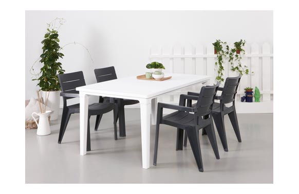 MESA RESINA 165X94 CM FUTURA BLANCO
