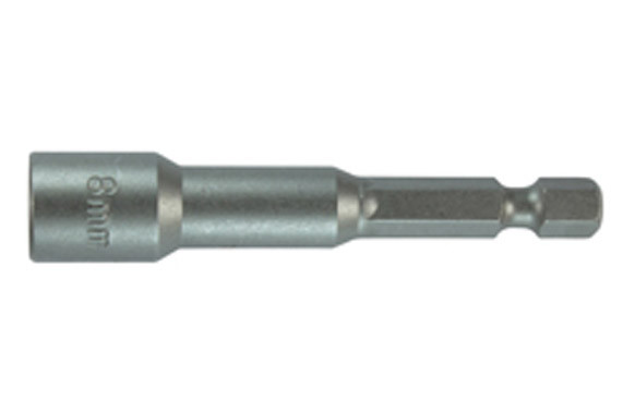 PUNTA VASO HEXAGONAL 8 MM.( 66 MM. E 6,3 - ¼\" ) MAGNETICA, CON ANCLAJE HEX. (1 PIEZAS)