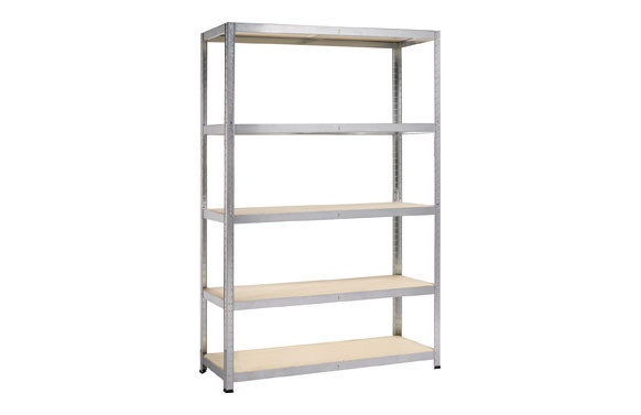 ESTANTERIA METALICA 5 ESTANTES MADERA 180 X 120 X 45 CM.