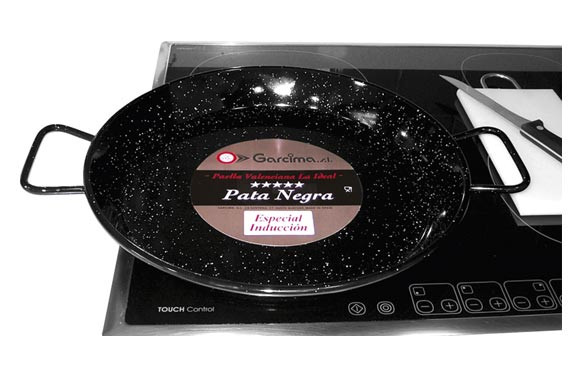 PAELLERA ESMALTADA PATA NEGRA 30CM-INDUCCION