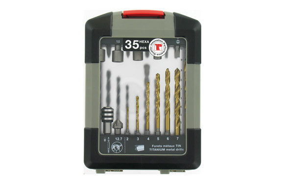 BROCAS MANGO HEXAGONAL+PUNTAS JUEGO 35 PIEZAS T35